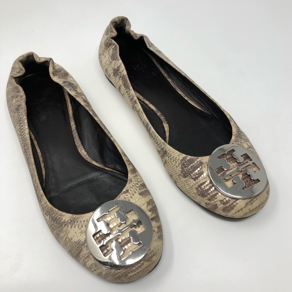 Tory Burch Shoes - Tory Burch Metallic Reva Flats